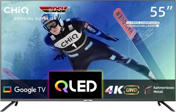 qled 4k fernseher 55 zoll chq u-qm8g google tv 60hz für 339,99 euro