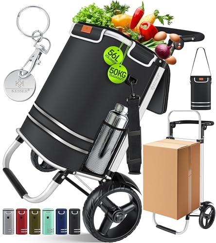 KESSER klappbarer Einkaufstrolley 56L, belastbar bis 50kg