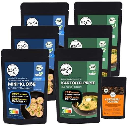 Lower Carb Kartoffelprodukte Kombi-Set: 3x Mini-Klößchen + 3x Püree, bio