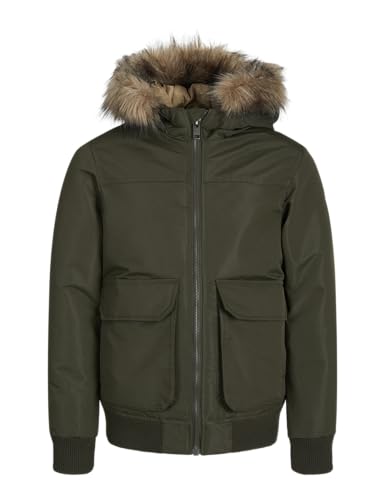 Produktbild: jack&jones junior jjeconstruct bomberjacke mit abnehmbarer fellkapuze, rosin, 152