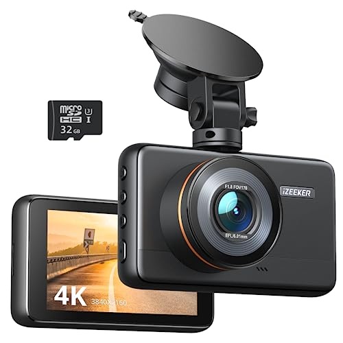 4K dash cam iZEEKER mit microSD, 30FPS, super night vision, wdr, parkmonitoring