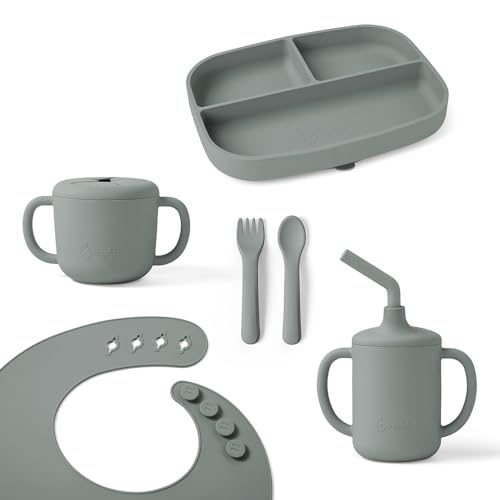 Produktbild: ergobaby kindergeschirr-set deluxe sage green, ohne bpa, pvc, phthalate