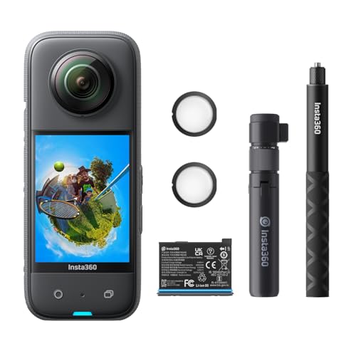 insta360 x3 creator kit, 360 action camera, 5.7K video, 72MP fotos, wasserdicht