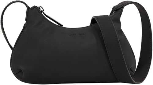 calvin klein damen umhängetasche crossbody schwarz mit reißverschluss, einheitsgröße