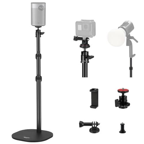 neewe r tischprojektor stand mit schwerer basis 40-90 cm mit handy- und kamera-halter