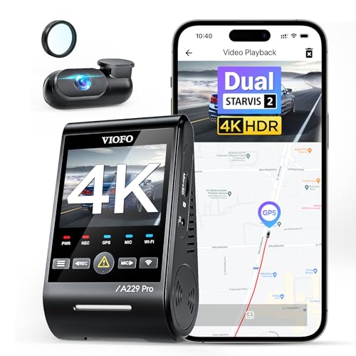 VIOFO A229 Pro 4K 2K Dashcam mit GPS, HDR, Sprachsteuerung, 5GHz Wi-Fi