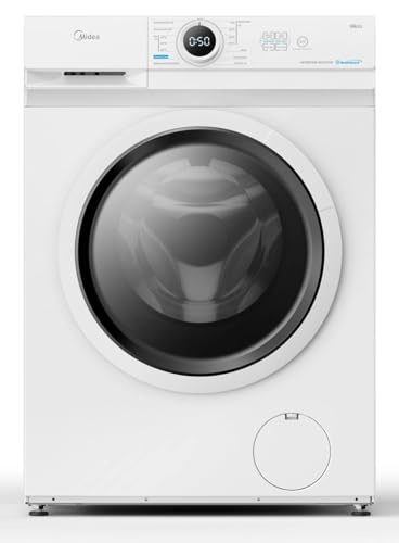 midea waschmaschine 8kg 1400U/min eek A dampffunktion slim design aqua stop weiß