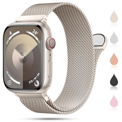 oulouoqi apple watch armband ersatzarmband metall 41mm 40mm 38mm 46mm 45mm 44mm 42mm für damen herren iwatch series 10 9 8 7 6 5 4 3 2 1