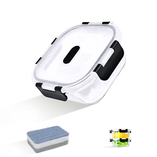 eruiV meal prep boxen glas 2er set 520ml frischhaltedosen mit deckel bpa-frei