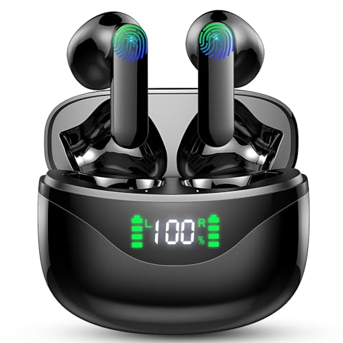 bluetooth kopfhörer kabellos in ear 5.3, 13 mm treiber, 4 mikrofone, ip7 wasserdicht