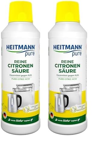 heitmann pure citronsäure 500 ml flüssig, ökologischer bio-entkalker für küche und bad
