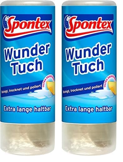 Produktbild: spontex wonder cloth, hochabsorbierend für wasser und schmutz, reinigt streifenfrei - 2er pack