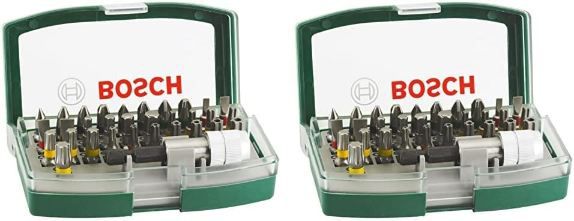 bosch schrauberbit-set 2er pack 32 teilig für 13,58 euro statt 19 euro