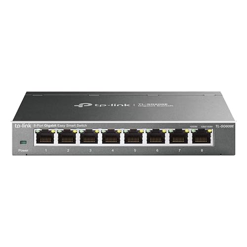 Produktbild: tp-link tl-sg608e gigabit smart managed switch 8-ports metallschale qos vlan
