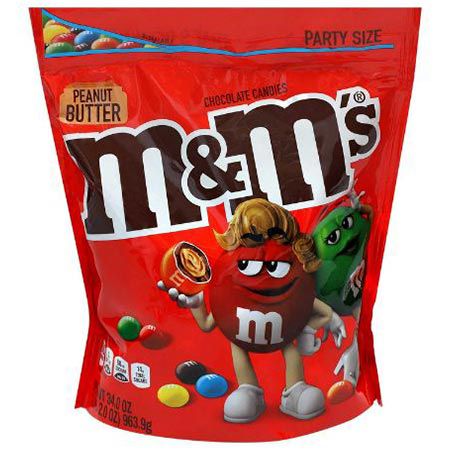 m&ms peanutbutter partysize 963g Schokolinsen für 24,99 statt 35