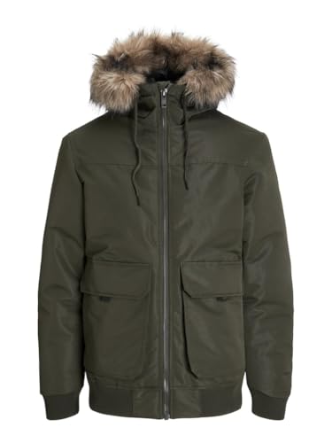 jack & jones bomber mit kunstfell jjconstruct für herren