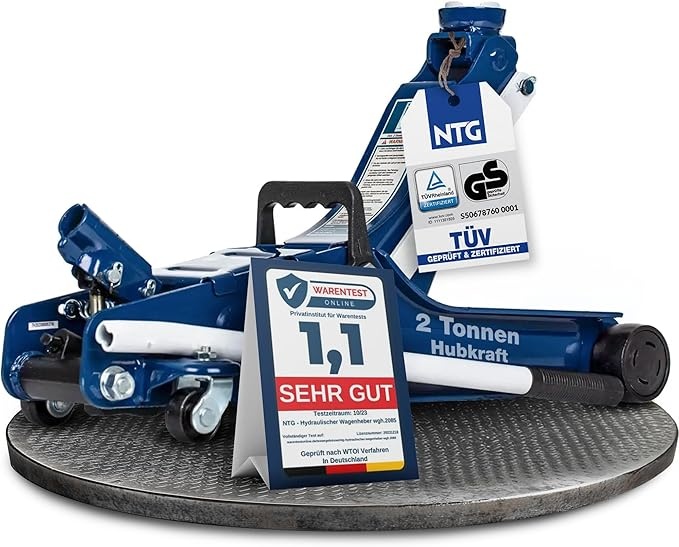 wagenheber 2 tonnen tüv geprüft, hydraulisch, tragkraft 2000 kg