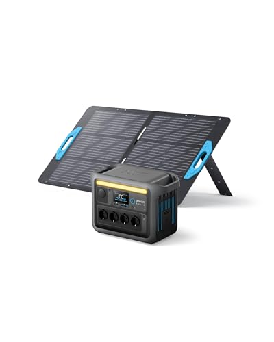 ankermodul solix c1000 tragbare powerstation mit 100w solarpanel und 1800w generator