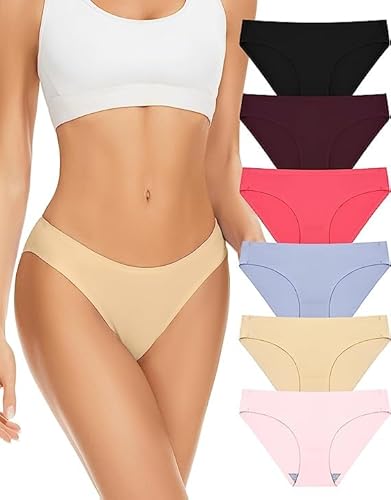 evolyline seamless slips damen, nahtlos stretch hipster unterwäsche, mehrpack