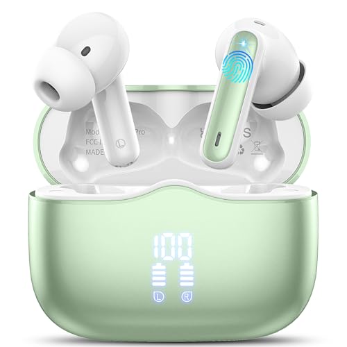 xinwld bluetooth kopfhörer wireless in-ear 5.3 mit geräuschunterdrückung grün