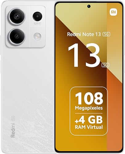 xiaomi redmi note 13 5g smartphone 8gb 256gb 6,67 zoll fhd+ 108mp dual-sim weiß