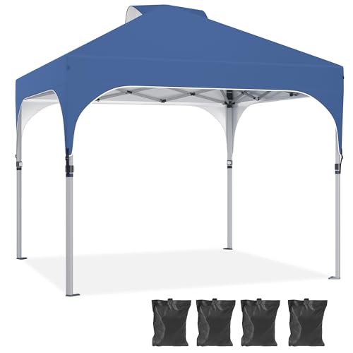 yitahome pavillon 2,5x2,5m wasserdicht faltpavillon outdoor höhenverstellbar blau