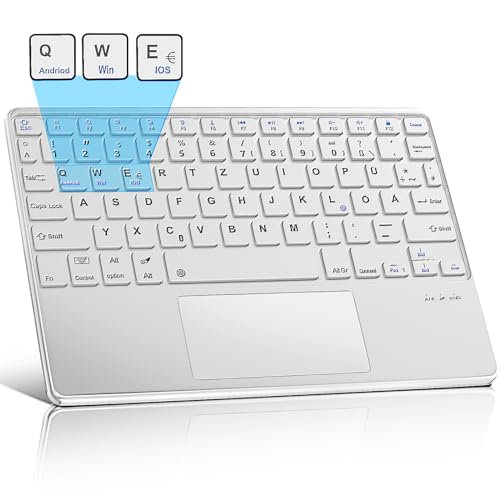 wireless tablet keyboard mit touchpad für galaxy tab, mi pad, lenovo, huawei QWERTZ