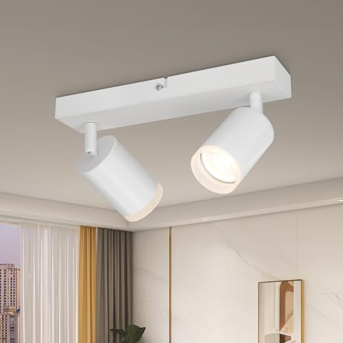 kambo weiß deckenstrahler 2 flammig led gu10 schwenkbar deckenspot lampe küche schlafzimmer