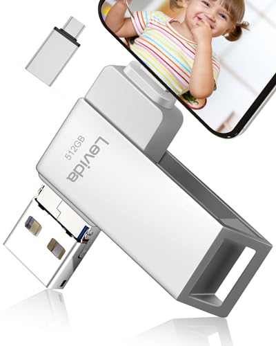 usb stick 512 gb levida usb 3.0 memory stick für iphone android laptop pc silber