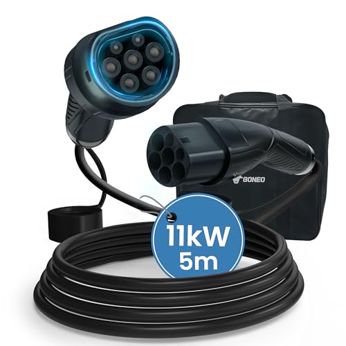 Produktbild: goneo typ 2 ladekabel 11kw 5m 16a elektroauto ladekabel 3-phasig type 2 mennekes