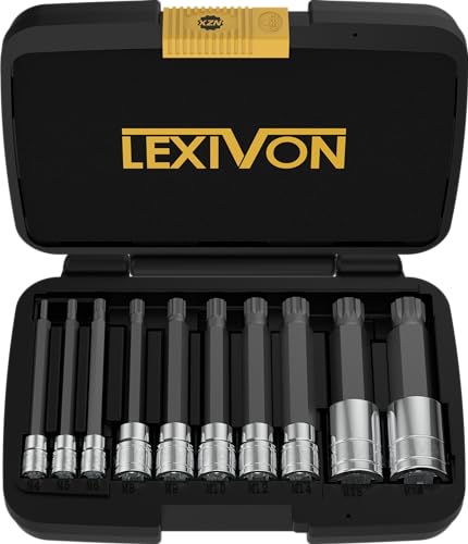 lexivon xzn vielzahn satz extra lang 10 tlg 4 zoll m4-m18 1/4 3/8 1/2 inch