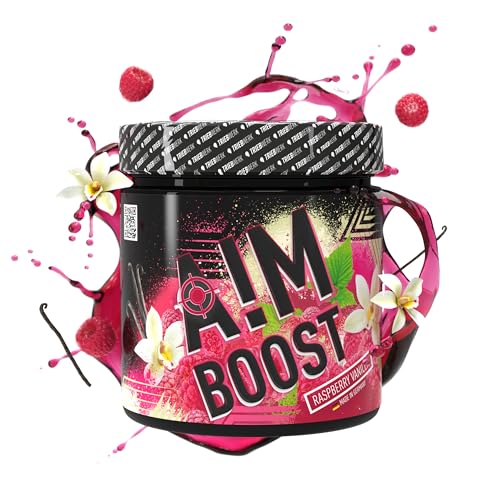 aim boost gaming booster 400g 40 portionen 200mg koffein l-theanin zuckerfrei mit vitaminen