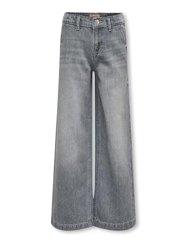 ONLY Carmakoma Mädchen Wide Leg Jeans Kogcomet DNM Mat624 Medium Grey 152 EU