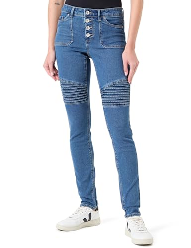 only mid waist biker shorts denim spandex schwarz
