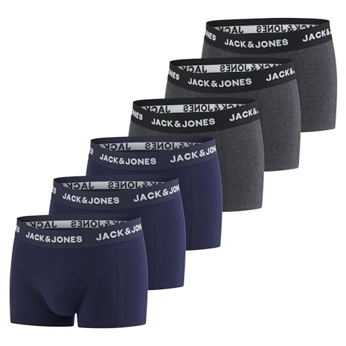 jack & jones boxershorts herren 6er pack trunks Baumwolle schwarz rot grün blau grau s m l xl xxl 3xl