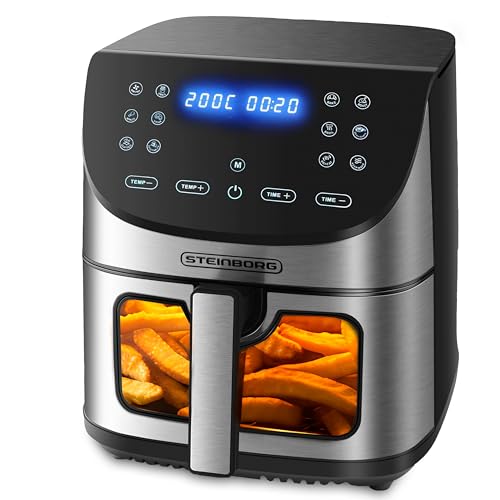 heißluftfritteuse 8 liter 4 in 1 mini backofen grillen dörrautomat frittieren ohne öl