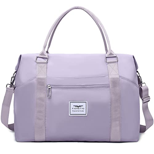 fioretto damen reisetasche sporttasche weekender handgepäck wasserdicht lila medium