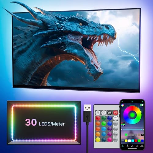 lphianx led tv lights 5m für 65-75 zoll, farbwechsel, musik-synchron, bluetooth app