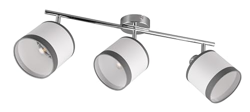 rl live your light spotbalken davos, metall chrom, grau/weiß, exkl. 3x e14