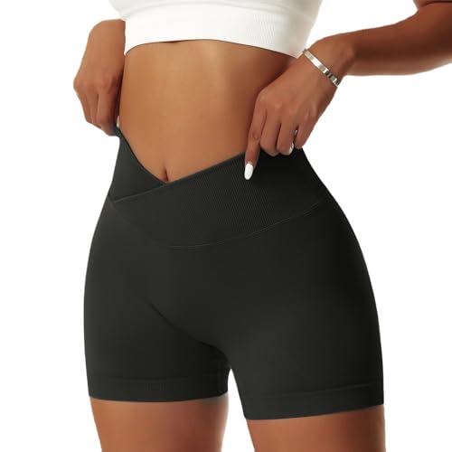 vertvie damen gym shorts high waist push up yoga shorts fitness hosen kurz