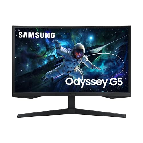 samsung odyssey g55c gaming monitor 27 zoll va-panel 2560x1440 165hz 1ms hdr10