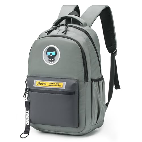miswan rucksack jungen schulk backpack 15,6 zoll leichtgewicht grau 16l für schule outdoor