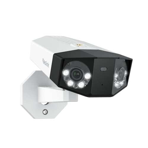 reolink 16mp uhd dual lens poe kamera mit 180 panoramablick, nachverfolgung, nachtvision