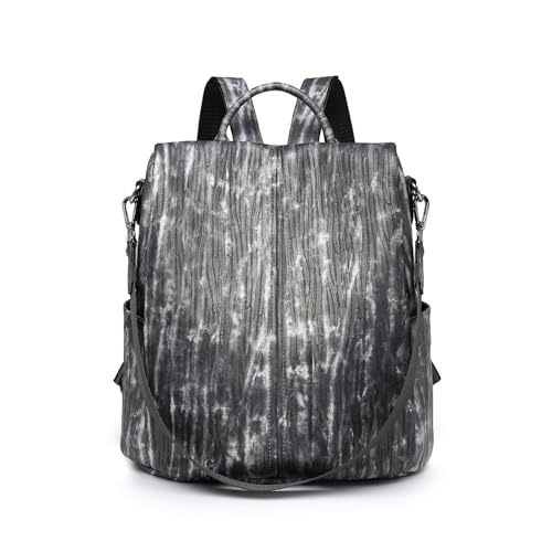 miss lulu rucksack für damen mit diebstahlschutz nylon casual schwarz rot grau braun beige