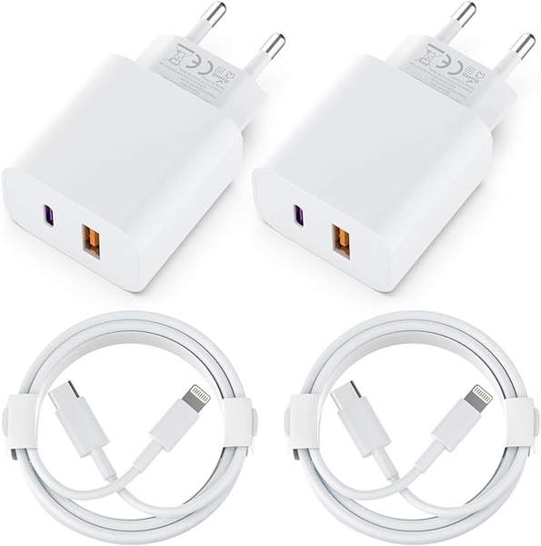 handy ladegerät 2 pack apple mfi zertifiziert pd qc schnellladegerät 2m für iPhone Samsung Android