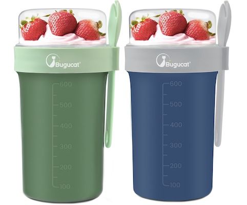 bugucat müslibecher to go 2er set, ab 16,99 euro, vorher 24 euro