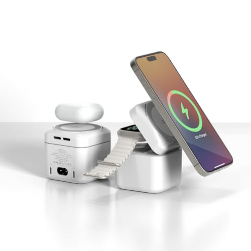 isdt ladeständer 3-in-1 magSafe für iPhone 15/14/13/12, apple watch, airpods pro, 2x33w usb-c