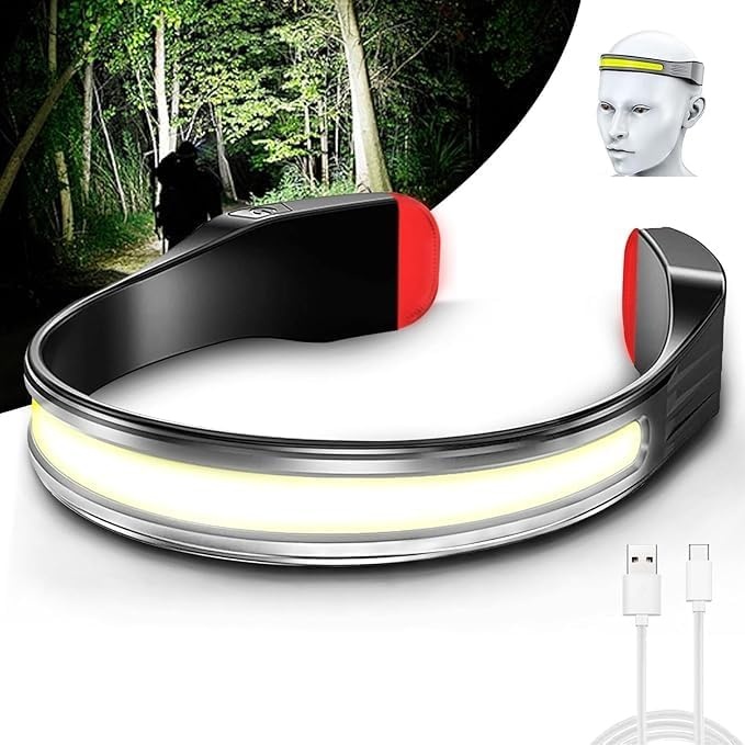 barboerben led stirnlampe wiederaufladbar usb c wasserdicht 4 modi camping joggen angeln