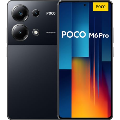 poco m6 pro smartphone 8 256 gb 6.67 zoll 120 hz AMOLED 64 mp triple kamera dual sim schwarz