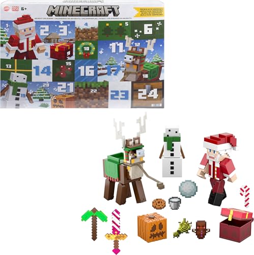 minecraft adventskalender von mattel für amazon prime, weihnachtsgeschenk